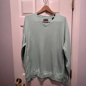 Charleston Threads size large V neck mint sweater